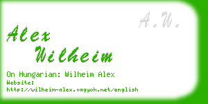 alex wilheim business card